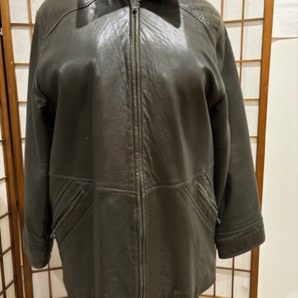Vintage leather car coat - Picture 2 of 9